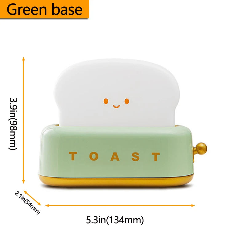 Bread Toast Table Light Toaster Nightlight Creative USB Rechargeable Led Lamp Decor Holiday Baby Bedroom For Birthday Gift